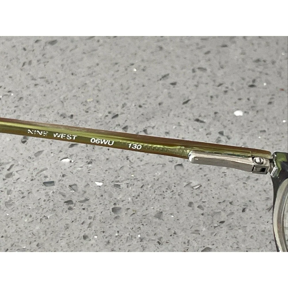 Nine West 68 06WU Eyeglasses brown oval Frames ONLY Tortoise Green 47-16-130